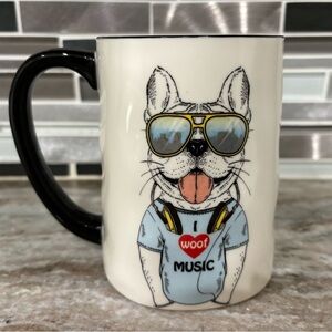 Large Hipster Frenchie coffee/tea Mug